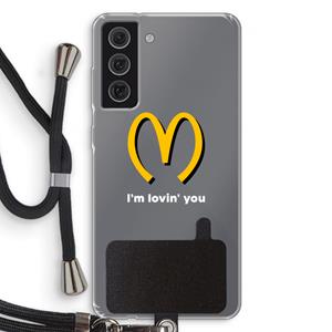 CaseCompany I'm lovin' you: Samsung Galaxy S21 FE Transparant Hoesje met koord