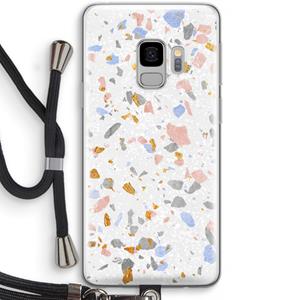 CaseCompany Terrazzo N°8: Samsung Galaxy S9 Transparant Hoesje met koord