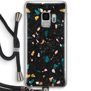 CaseCompany Terrazzo N°10: Samsung Galaxy S9 Transparant Hoesje met koord