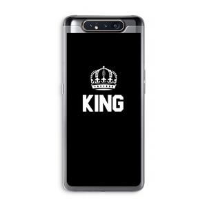 CaseCompany King zwart: Samsung Galaxy A80 Transparant Hoesje