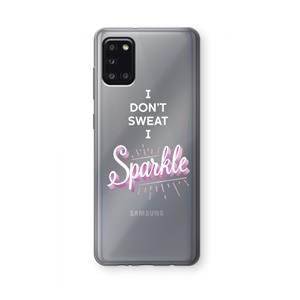 CaseCompany Sparkle quote: Samsung Galaxy A31 Transparant Hoesje