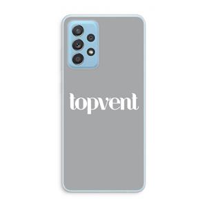 CaseCompany Topvent Grijs Wit: Samsung Galaxy A73 Transparant Hoesje
