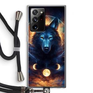 CaseCompany Wolf Dreamcatcher: Samsung Galaxy Note 20 Ultra / Note 20 Ultra 5G Transparant Hoesje met koord
