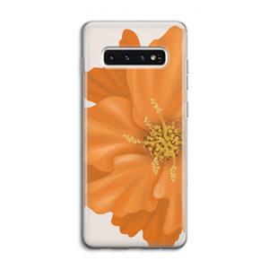 CaseCompany Orange Ellila flower: Samsung Galaxy S10 4G Transparant Hoesje