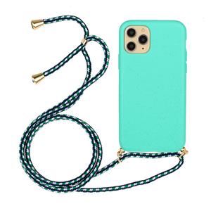 Lunso Backcover hoes met koord - iPhone 12 Mini - Cyaan