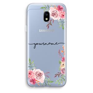 CaseCompany Rozen: Samsung Galaxy J3 (2017) Transparant Hoesje