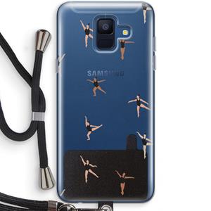 CaseCompany Dancing #1: Samsung Galaxy A6 (2018) Transparant Hoesje met koord
