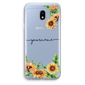 CaseCompany Zonnebloemen: Samsung Galaxy J3 (2017) Transparant Hoesje