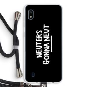 CaseCompany Neuters (zwart): Samsung Galaxy A10 Transparant Hoesje met koord