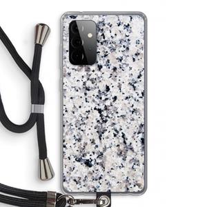 CaseCompany Gespikkelde marmer: Samsung Galaxy A72 5G Transparant Hoesje met koord