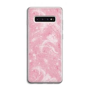 CaseCompany Abstract Painting Pink: Samsung Galaxy S10 4G Transparant Hoesje