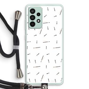 CaseCompany Hipster stripes: Samsung Galaxy A52s 5G Transparant Hoesje met koord