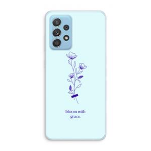 CaseCompany Bloom with grace: Samsung Galaxy A73 Transparant Hoesje