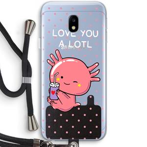 CaseCompany Love You A Lotl: Samsung Galaxy J3 (2017) Transparant Hoesje met koord