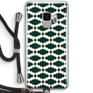 CaseCompany Moroccan tiles: Samsung Galaxy S9 Transparant Hoesje met koord