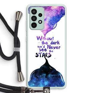 CaseCompany Stars quote: Samsung Galaxy A52s 5G Transparant Hoesje met koord