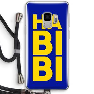 CaseCompany Habibi Blue: Samsung Galaxy S9 Transparant Hoesje met koord