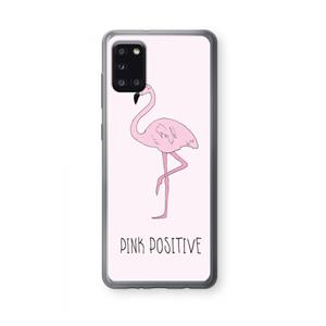 CaseCompany Pink positive: Samsung Galaxy A31 Transparant Hoesje