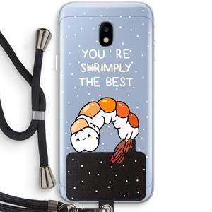 CaseCompany You're Shrimply The Best: Samsung Galaxy J3 (2017) Transparant Hoesje met koord