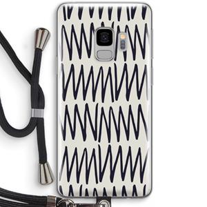 CaseCompany Marrakech Zigzag: Samsung Galaxy S9 Transparant Hoesje met koord