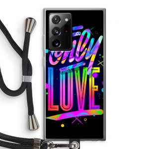 CaseCompany Only Love: Samsung Galaxy Note 20 Ultra / Note 20 Ultra 5G Transparant Hoesje met koord