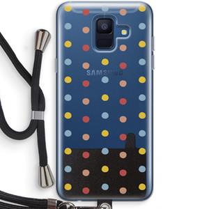 CaseCompany Bollen: Samsung Galaxy A6 (2018) Transparant Hoesje met koord