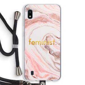 CaseCompany Feminist: Samsung Galaxy A10 Transparant Hoesje met koord
