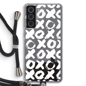 CaseCompany XOXO: Samsung Galaxy S21 FE Transparant Hoesje met koord