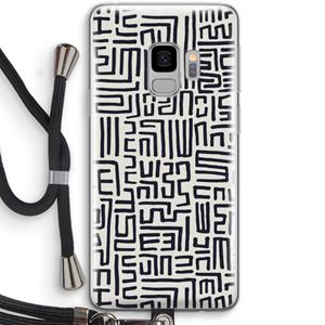 CaseCompany Moroccan Print: Samsung Galaxy S9 Transparant Hoesje met koord