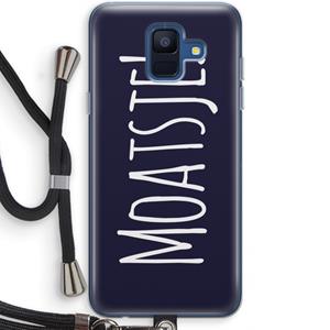 CaseCompany Moatsje!: Samsung Galaxy A6 (2018) Transparant Hoesje met koord
