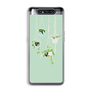 CaseCompany Hang In There: Samsung Galaxy A80 Transparant Hoesje