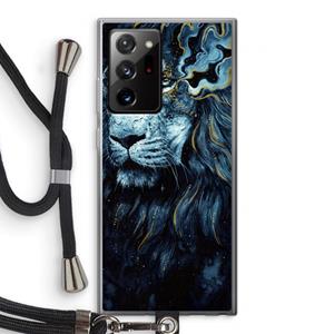 CaseCompany Darkness Lion: Samsung Galaxy Note 20 Ultra / Note 20 Ultra 5G Transparant Hoesje met koord