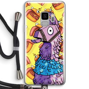 CaseCompany Loot Burger: Samsung Galaxy S9 Transparant Hoesje met koord
