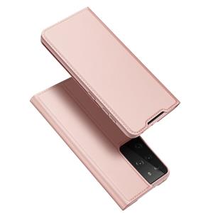 Dux Ducis Pro Serie Slim wallet hoes - Samsung Galaxy S21 Ultra - Rose Goud