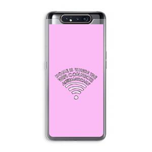 CaseCompany Home Is Where The Wifi Is: Samsung Galaxy A80 Transparant Hoesje
