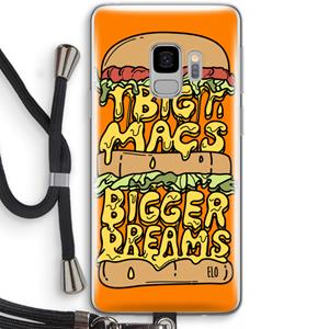 CaseCompany Big Macs Bigger Dreams: Samsung Galaxy S9 Transparant Hoesje met koord