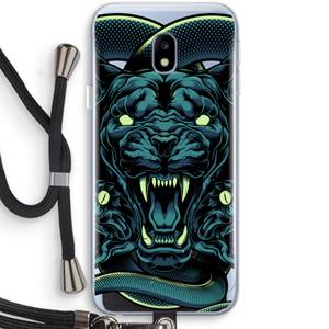 CaseCompany Cougar and Vipers: Samsung Galaxy J3 (2017) Transparant Hoesje met koord