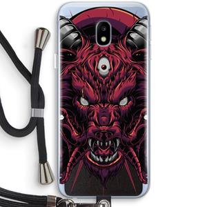 CaseCompany Hell Hound and Serpents: Samsung Galaxy J3 (2017) Transparant Hoesje met koord