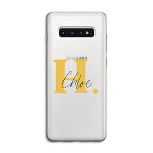 CaseCompany Amber Script: Samsung Galaxy S10 4G Transparant Hoesje