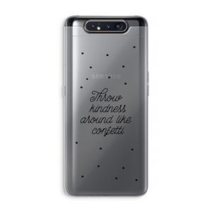 CaseCompany Confetti: Samsung Galaxy A80 Transparant Hoesje
