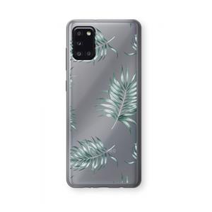 CaseCompany Simple leaves: Samsung Galaxy A31 Transparant Hoesje