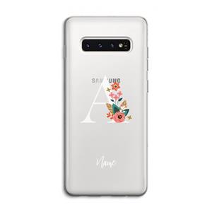 CaseCompany Pink Bouquet: Samsung Galaxy S10 4G Transparant Hoesje