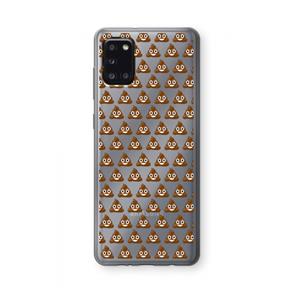 CaseCompany Poop emoji: Samsung Galaxy A31 Transparant Hoesje