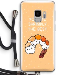 CaseCompany You're Shrimply The Best: Samsung Galaxy S9 Transparant Hoesje met koord