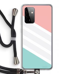 CaseCompany Strepen pastel: Samsung Galaxy A72 5G Transparant Hoesje met koord