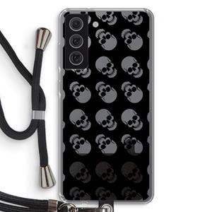 CaseCompany Musketon Skulls: Samsung Galaxy S21 FE Transparant Hoesje met koord