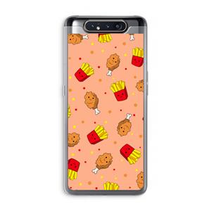 CaseCompany Chicken 'n Fries: Samsung Galaxy A80 Transparant Hoesje