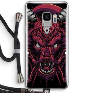 CaseCompany Hell Hound and Serpents: Samsung Galaxy S9 Transparant Hoesje met koord