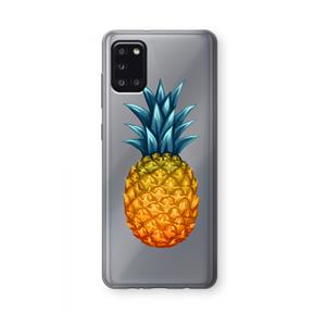 CaseCompany Grote ananas: Samsung Galaxy A31 Transparant Hoesje