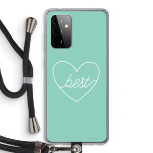 CaseCompany Best heart pastel: Samsung Galaxy A72 5G Transparant Hoesje met koord
